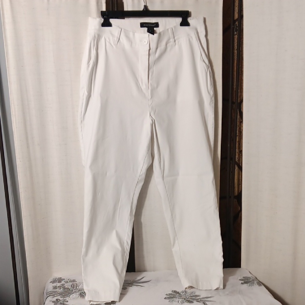 Ashley Stewart White Skinny Pants High-Waisted Chic